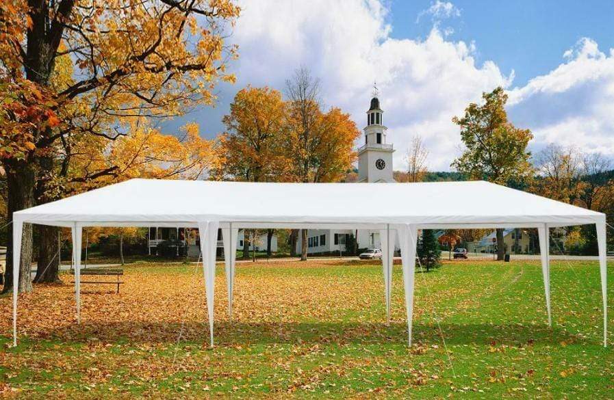 10' x 30' White Outdoor Party Tent With 8 Removable Walls 3 Bros Brands 136 Party Tent