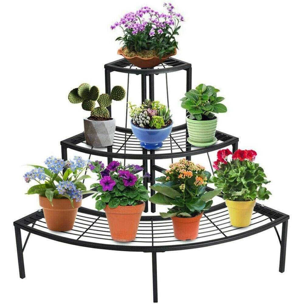 3 Tier Plant Stand Flower Pot Rack Round Corner Shelf 3 Bros Brands 112 Plant Stand