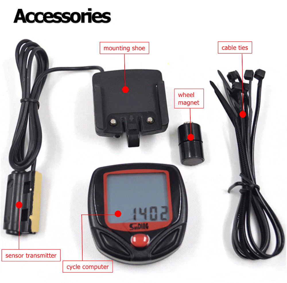 Bike Speedometer Waterproof Bicycle Digital LCD Odometer 3 Bros Brands 226 Bike Speedometer