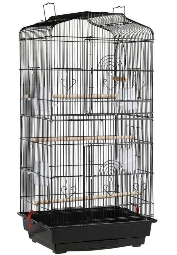 Birdcage 41" Open Top Cockatiel Parakeet Budgie Lovebird Parrot Flight Bird Cage 3 Bros Brands 159 Birdcage