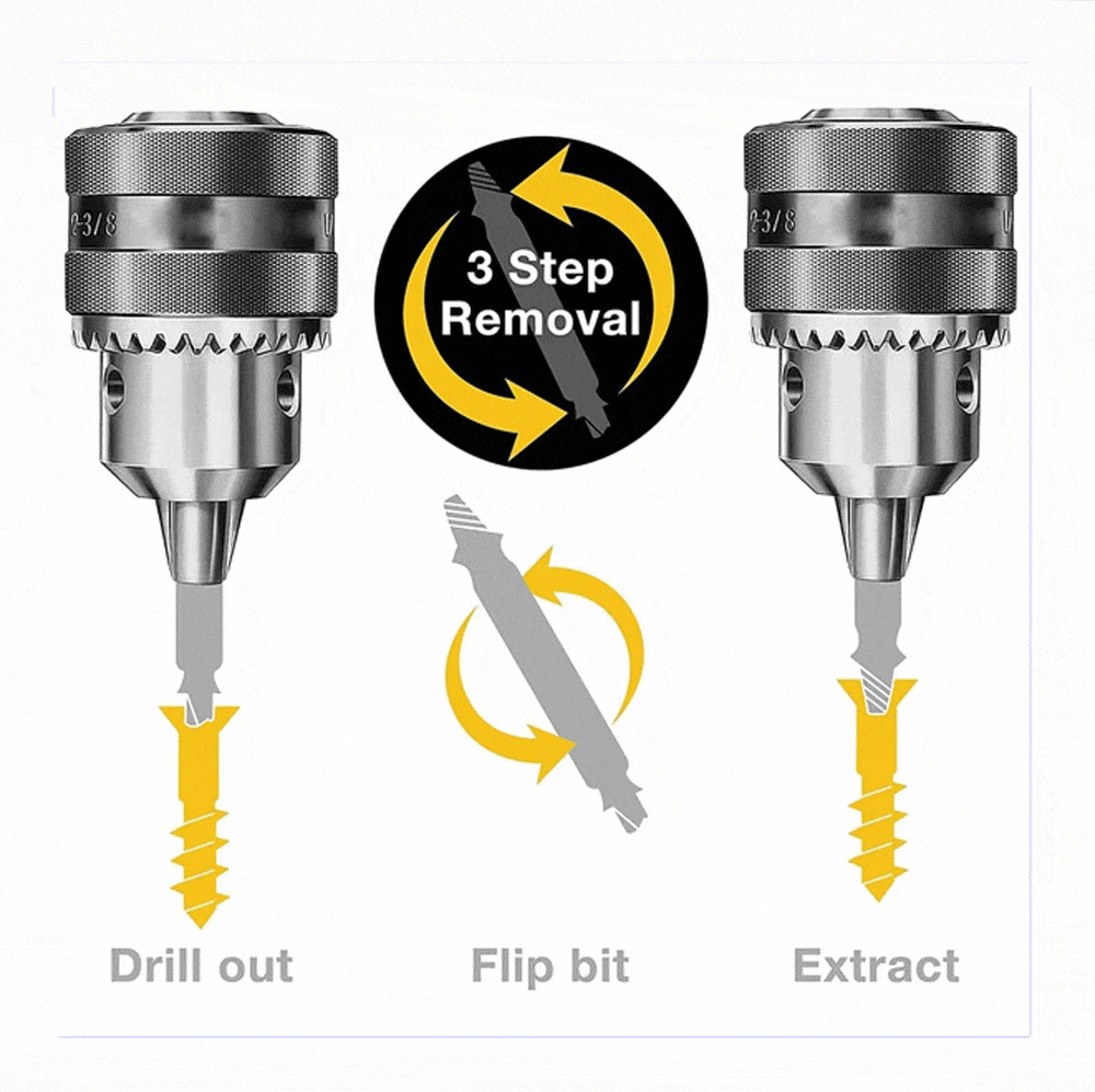 Broken Bolt Remover Screw Extractor 4 Piece Set 3 Bros Brands 212 Bolt Remover