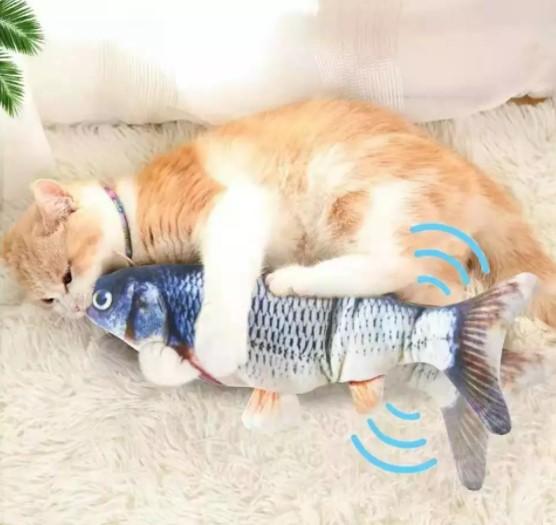 Cat Toy Flipping Floppy Fish Motion Activated USB Electric Cat Toy 3 Bros Brands 194 Cat Toy