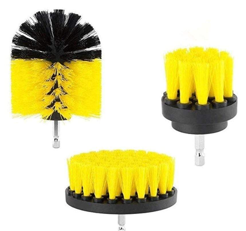 Drill Brush Set 3 Piece Power Scrubber Cleaner Kit 3 Bros Brands 202 Cleaning Brushes