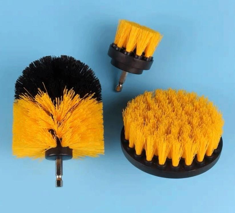 Drill Brush Set 3 Piece Power Scrubber Cleaner Kit 3 Bros Brands 202 Cleaning Brushes