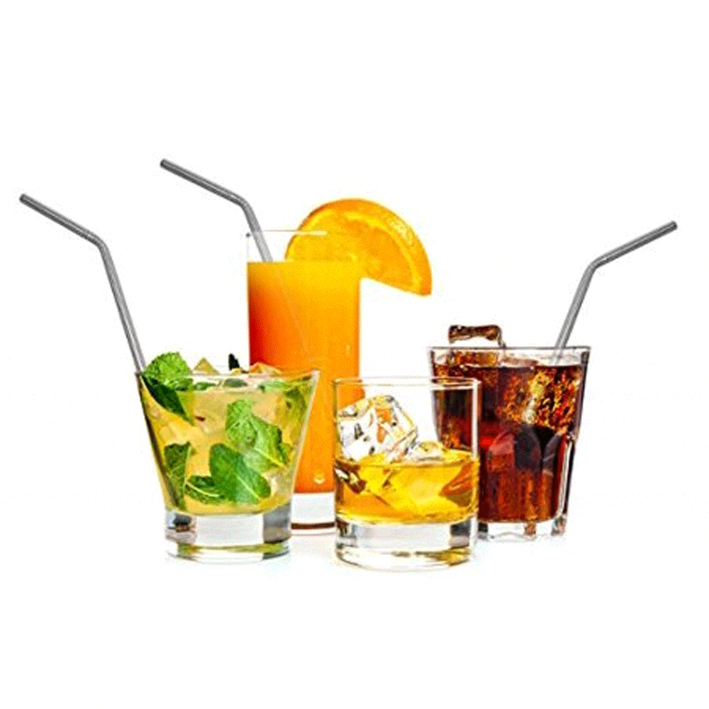 Drinking Straws Set of 4 10.5" Stainless Steel Reusable Straws With Brush 3 Bros Brands 230 Straws