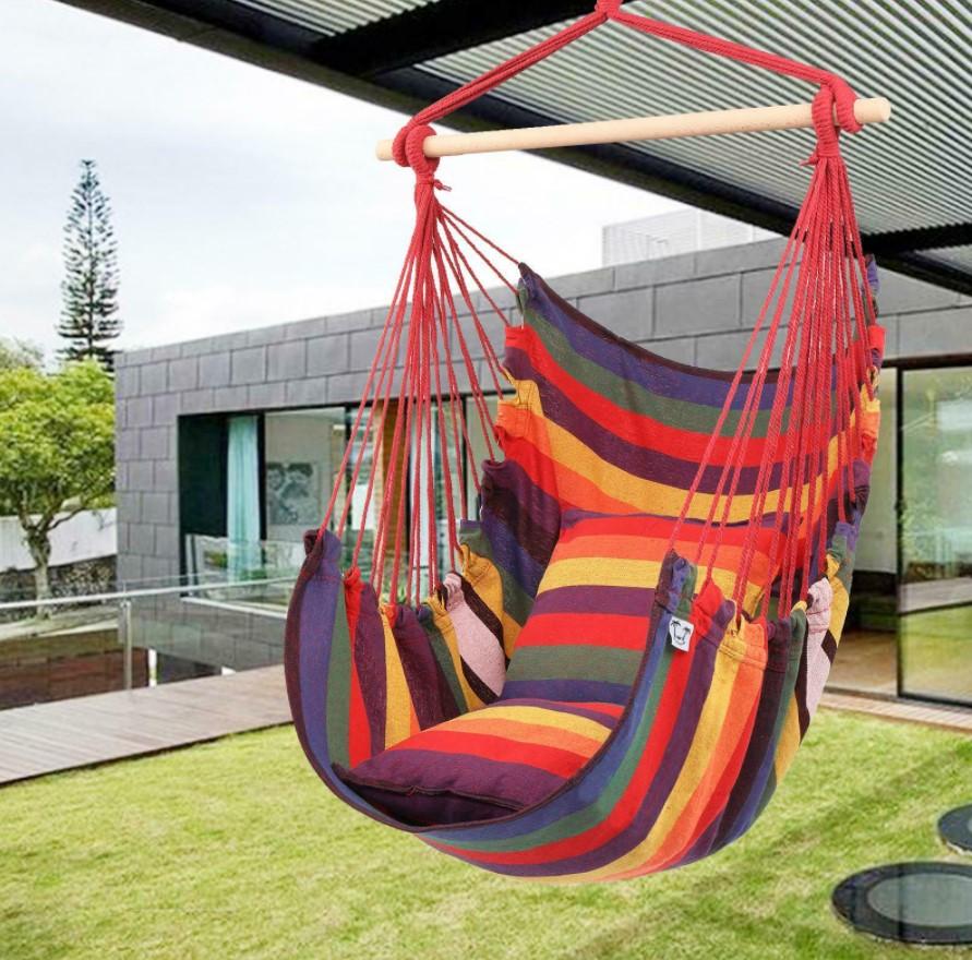 Hanging Rope Chair Porch Swing Hammock For Patio and Garden 3 Bros Brands 172 Chair Swing