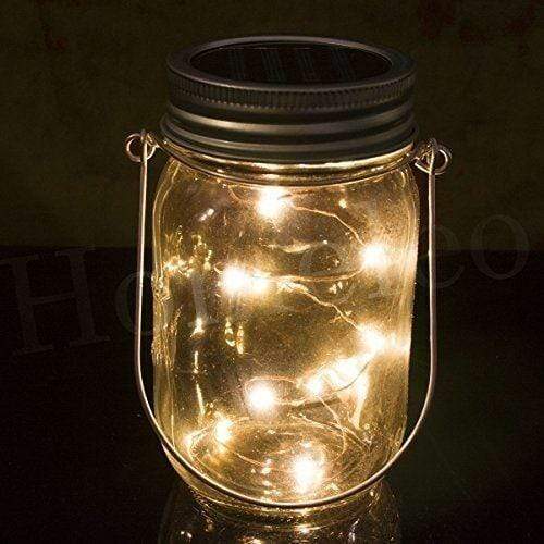 LED Light Mason Jar Lid Insert LED Solar Light 3 Pack for Glass Jars and 3 Hangers 3 Bros Brands Solar Lights