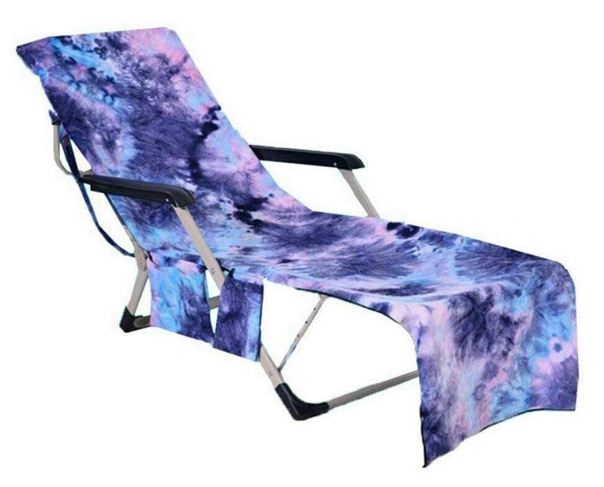 Lounge Chair Cover Tie Dye Beach Chair Cover 3 Bros Brands 151-blue Chair Cover