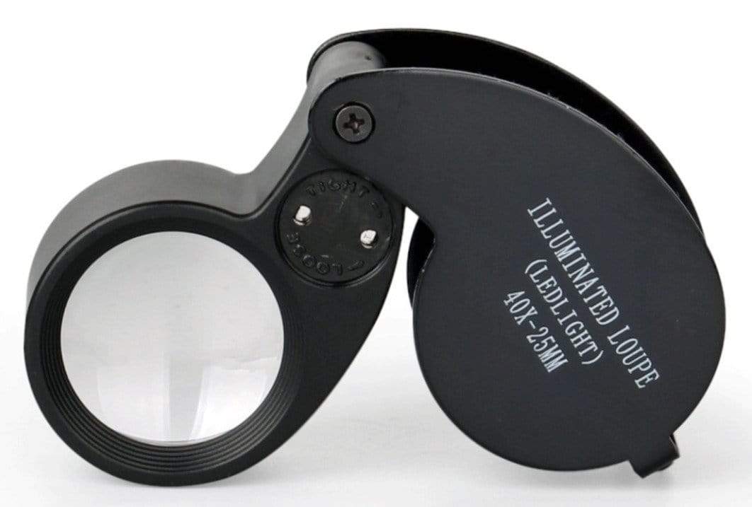 Magnifying Loupe 40x With LED Light 3 Bros Brands 206 Loupe