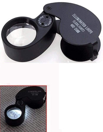 Magnifying Loupe 40x With LED Light 3 Bros Brands 206 Loupe