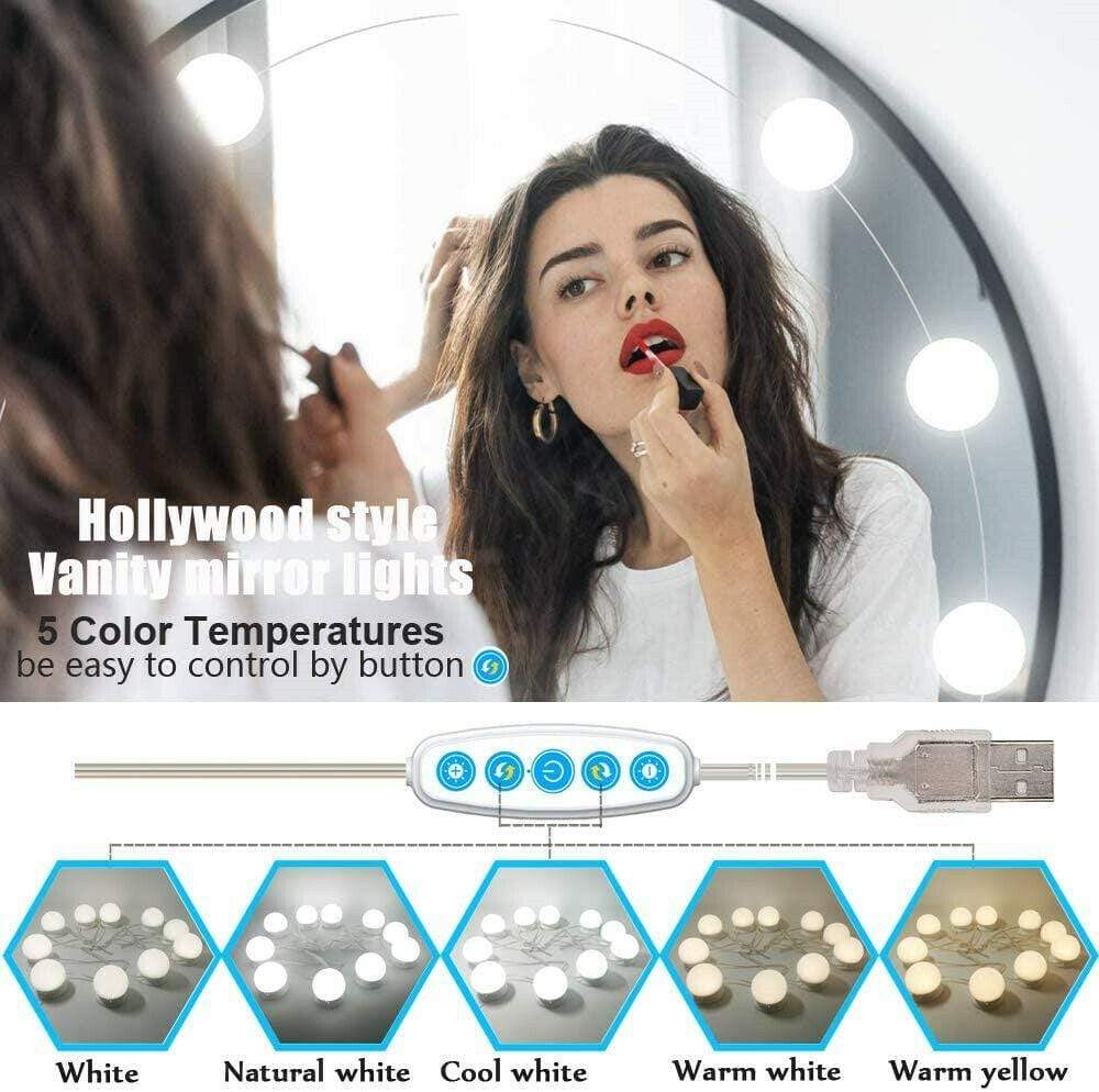 Make Up Mirror Lights 10 LED Light Kit Vanity Light Set 3 Bros Brands 247 Light Set