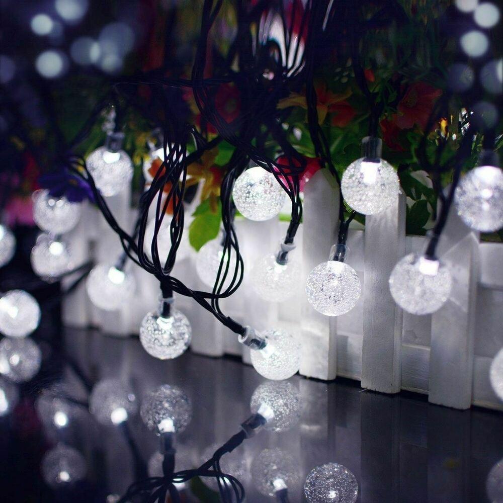 Outdoor Solar LED String Lights Waterproof in Cool White 30 LEDs 3 Bros Brands 232 Solar Lights