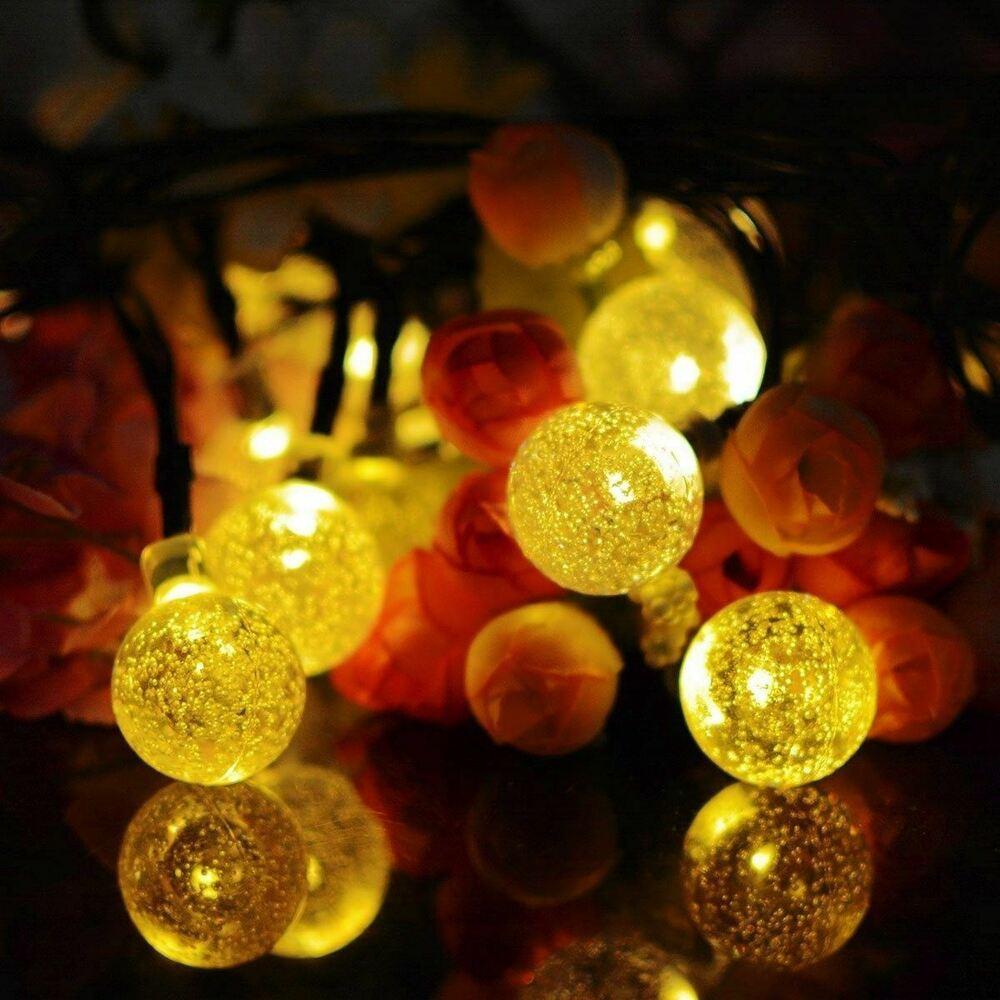 Outdoor Solar LED String Lights Waterproof in Warm White 30 LED 3 Bros Brands 231 Solar Lights