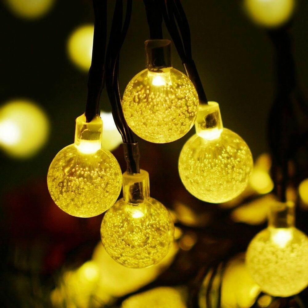 Outdoor Solar LED String Lights Waterproof in Warm White 30 LED 3 Bros Brands 231 Solar Lights