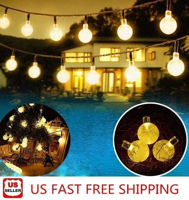 Outdoor Solar LED String Lights Waterproof in Warm White 30 LED 3 Bros Brands 231 Solar Lights