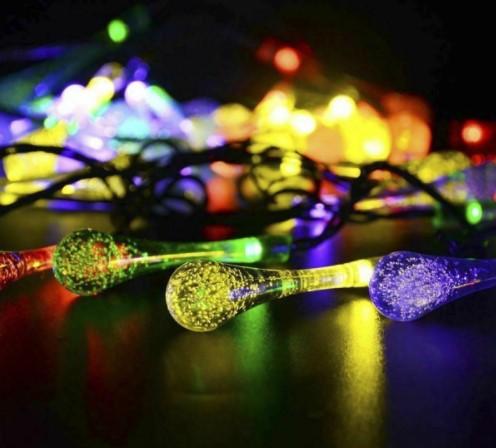 Outdoor String Lights 30 LED Multi-Colored Solar Powered Lights 3 Bros Brands 101 String Lights