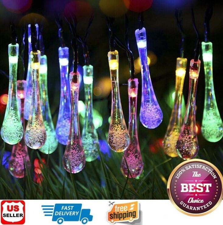 Outdoor String Lights 30 LED Multi-Colored Solar Powered Lights 3 Bros Brands 101 String Lights