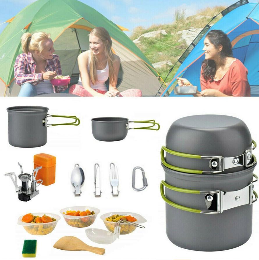 Portable Camping Cookware Set Outdoor Cooking 3 Bros Brands 189 Cookware