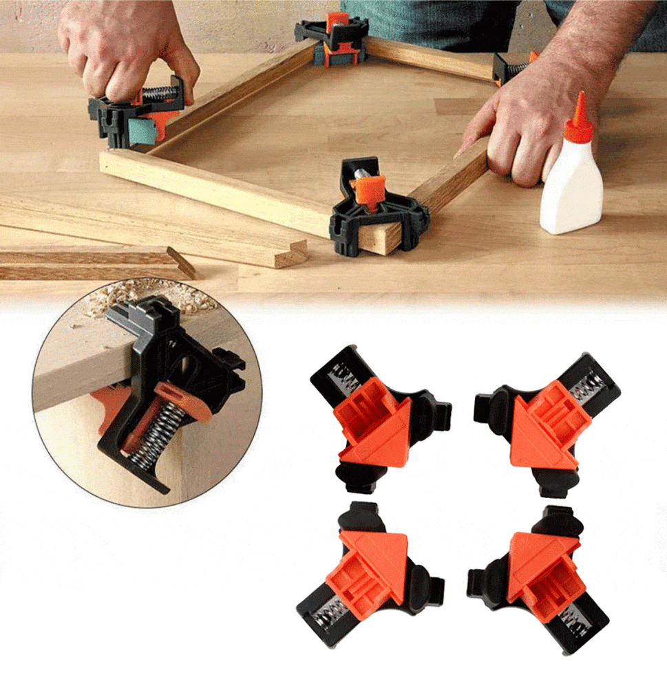 Right Angle 90 Degree Corner Clamps for Woodworking Set of 4 3 Bros Brands 217 Clamps