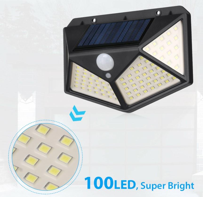 Set of 2 Waterproof 100 LED PIR Motion Sensor Solar Power Outdoor Lights 3 Bros Brands 146 Solar Lights