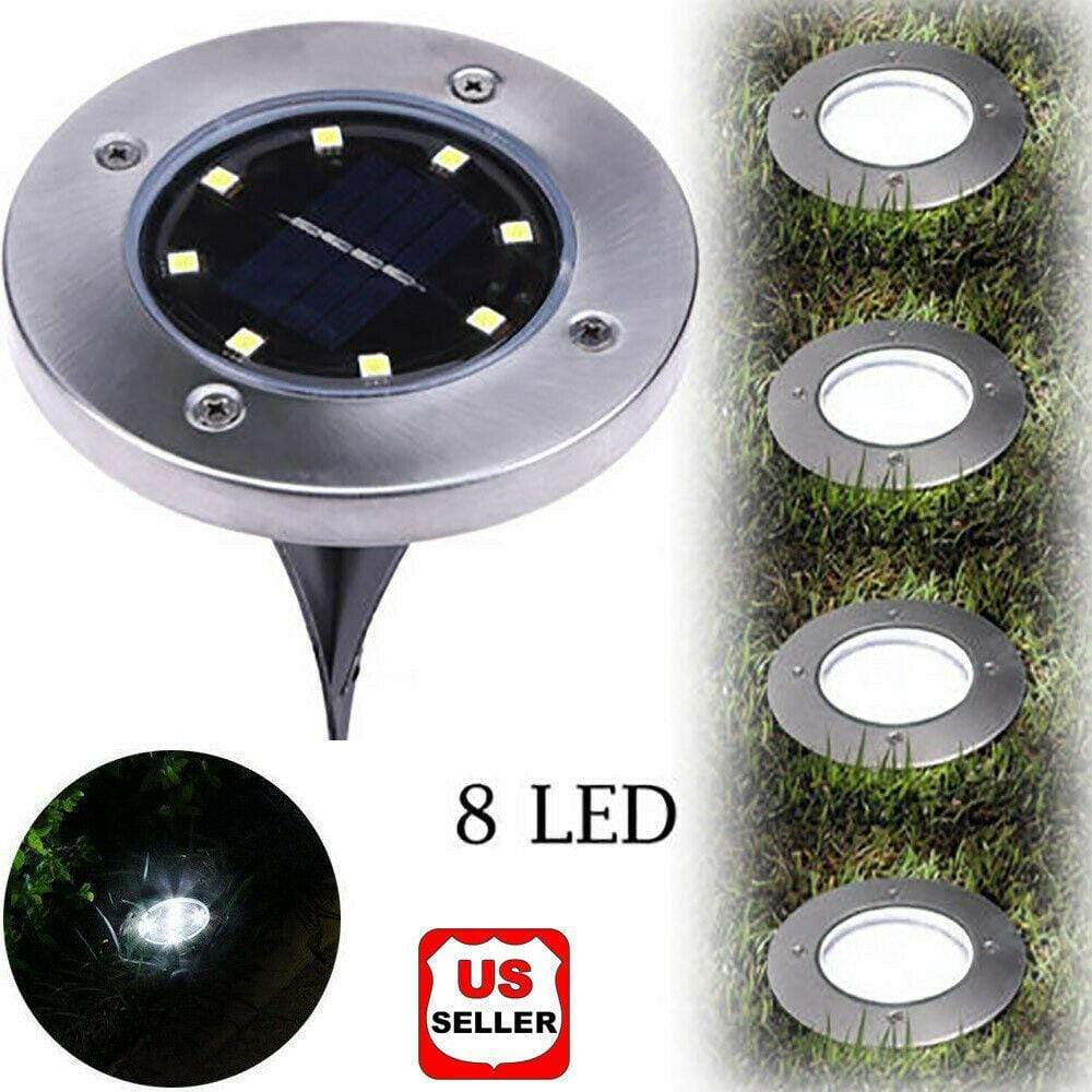 Solar Powered 8 LED Landscape Lights Set of 4 3 Bros Brands 253 Solar Lights