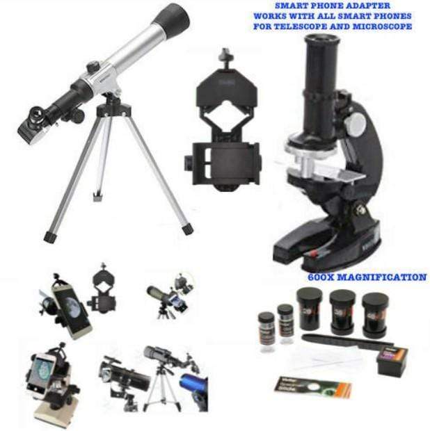 Telescope For Star Observation, Microscope, Phone Mount Set 3 Bros Brands 117 Telescope