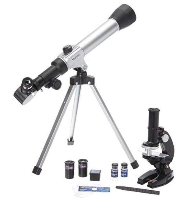 Telescope For Star Observation, Microscope, Phone Mount Set 3 Bros Brands 117 Telescope
