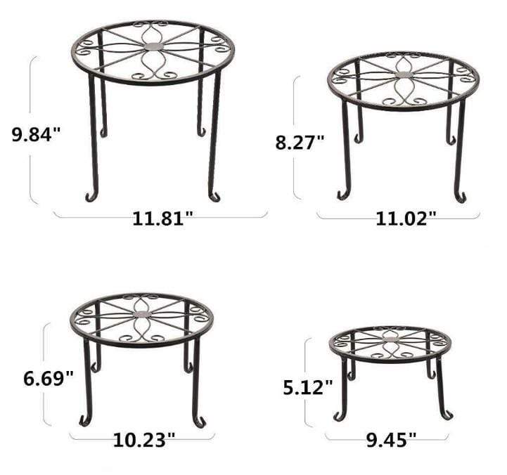 Wrought Iron 4 in 1 Metal Plant Stand Set 3 Bros Brands 108 Plant Stands